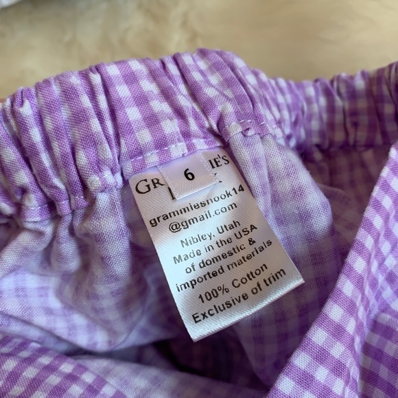 Handmade boutique size 6 butterfly top & shorts - Picture 7 of 7